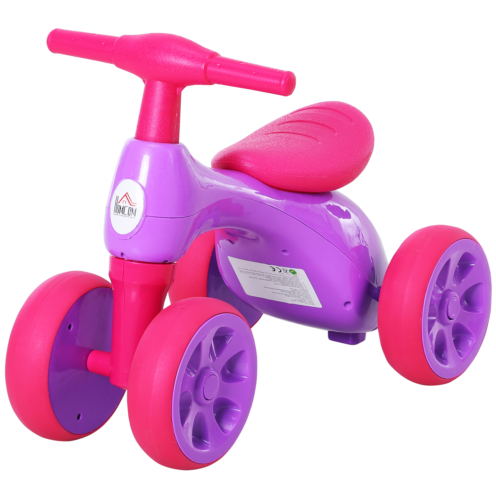 Baby Balance Bike Toddler Safe Training 4 Smooth Rubber Wheels w